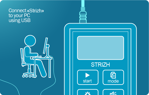 Plug «Strizh» to your PC via USB